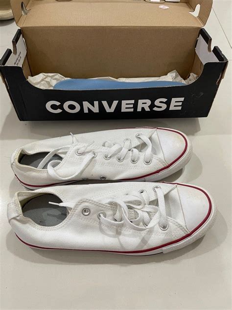 Converse White Shoes, Women's Fashion, Footwear, Sneakers on Carousell