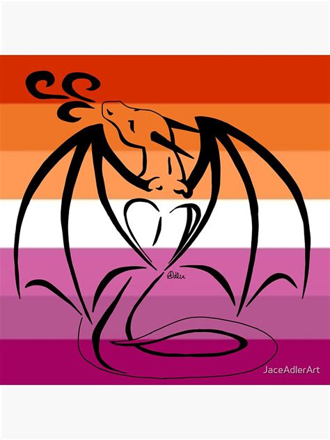 Lesbian Pride Dragon Sticker For Sale By JaceAdlerArt Redbubble