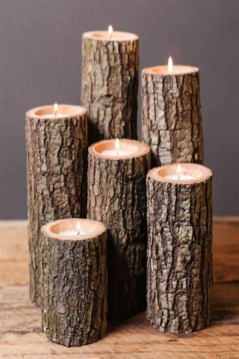 Slice Log Candle Holder Wooden Candle Holder Decorative Etsy