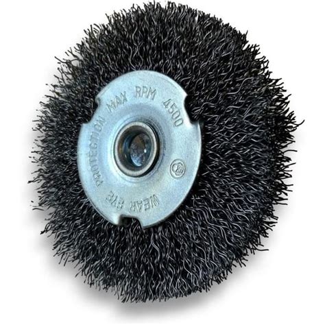 Brosse Rotative Circulaire M Tallique Sur Tige Mm Fil Acier Dur