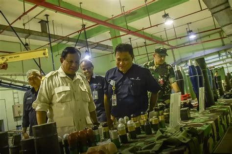 Menhan Ri Prabowo Subianto Tinjau Fasilitas Produksi Munisi Pt Pindad