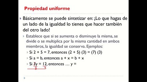 Propiedades De Las Igualdades Despejes De Ecuaciones De Primer Grado