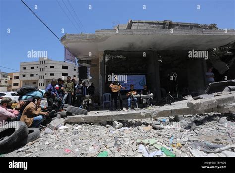 La Ciudad De Gaza Territorio Palestino De Mayo De Los