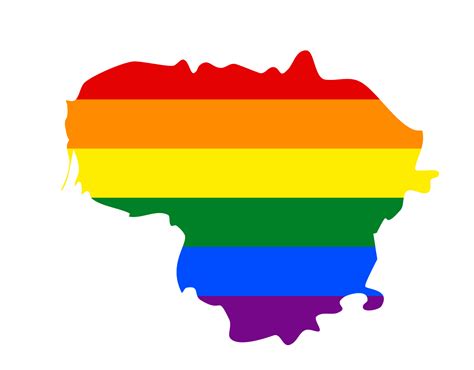 Free Lgbt Flag Map Of The Lithuania Png Rainbow Map Of The Lithuania