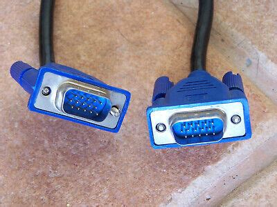 Super SVGA VGA Monitor Male To Male Extension Cable 6ft 1 8m Blue