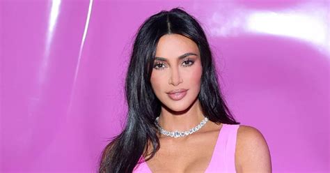 Kim Kardashian Shows Off Impossibly Tiny Waist In Barbie Pink Outfit