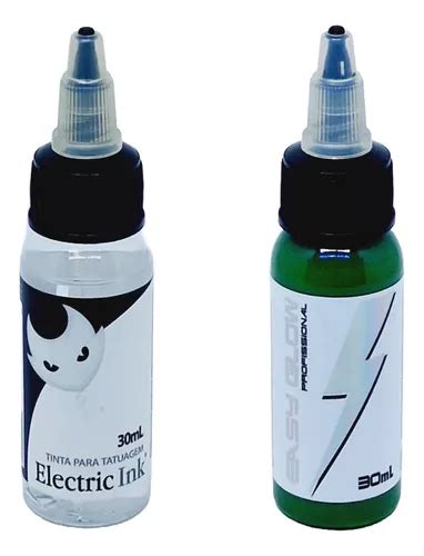 Kit Tinta Easy Glow Para Tattoo True Green E Diluente Frete Gr Tis