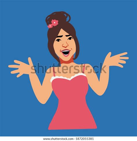 People Woman Flat Vector Illustration Stock Vector Royalty Free