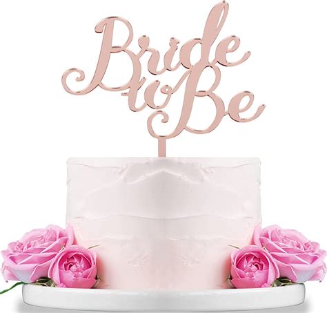 Rose Gold Bride To Be Cake Topper Bridal Shower Decorations Etsy