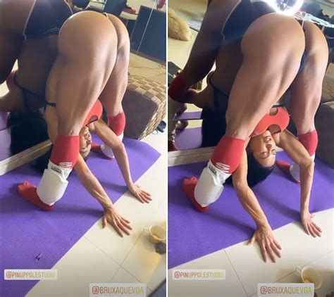 Mulher Elástica Gracyanne Barbosa dá show de flexibilidade em aula