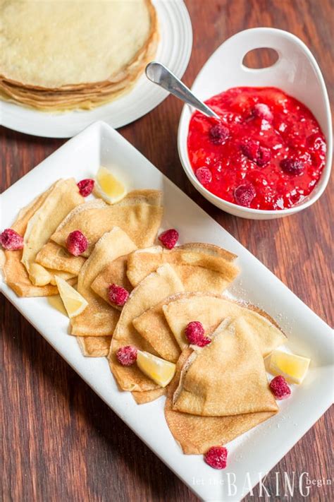 Crepes With Strawberry And Raspberry Sauce Let The Baking Begin