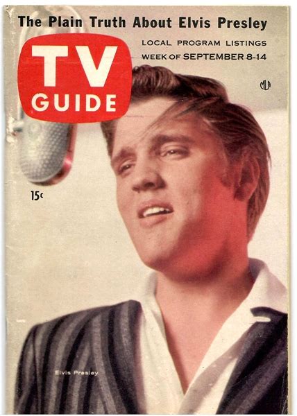 Lot Detail Elvis Presley Original 1956 Vintage TV Guide