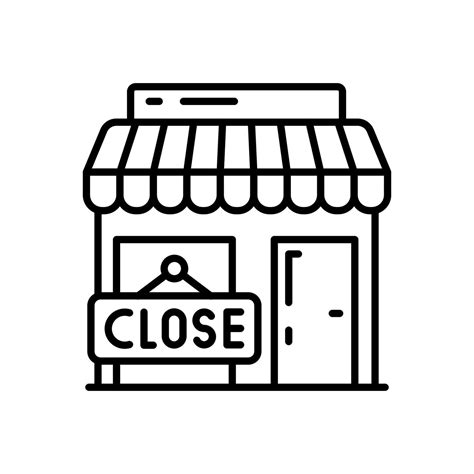 Store Closed icon in vector. Illustration 27276906 Vector Art at Vecteezy