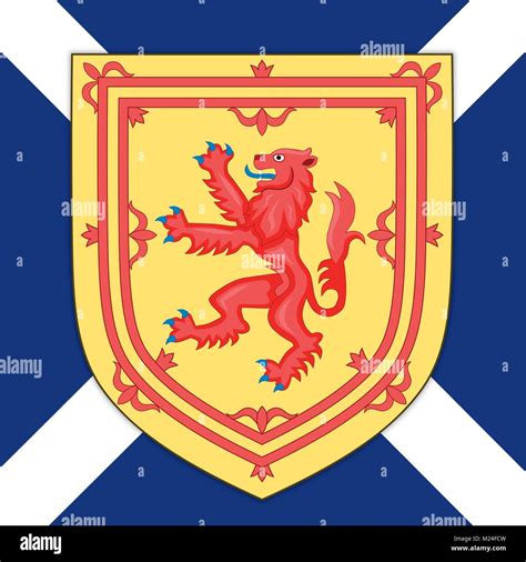 scotland coat  arms  flag official symbols   nation stock