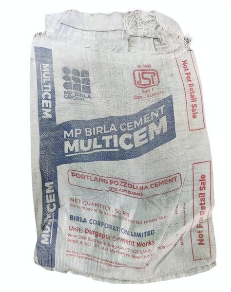 Polypropylene Woven Cement Packaging Sack Bag 50 Kg At Rs 3 75 Piece