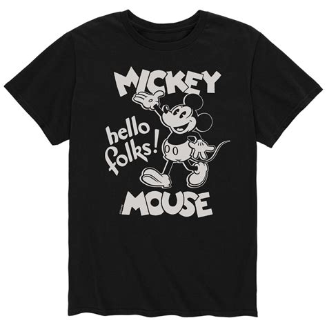 Disney Mickey Minnie Mouse T Shirt Old School Love Mens Cartoon Character