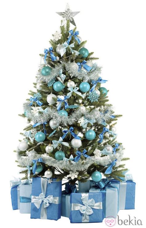 Árbol de Navidad azul y plata Árboles de Navidad ideas de decoración