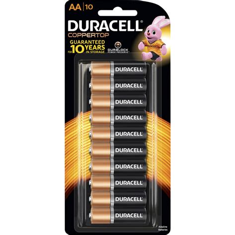 Duracell Coppertop Battery Aa Pack Of 10