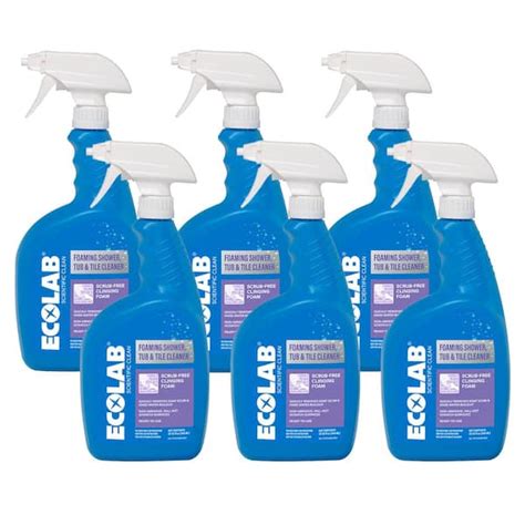 Ecolab 32 Fl Oz Foaming Shower Tub And Tile Cleaner 6 Pack 7700442c6 The Home Depot