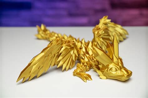 3d Printed Dragon With Wings Stl For Free Download