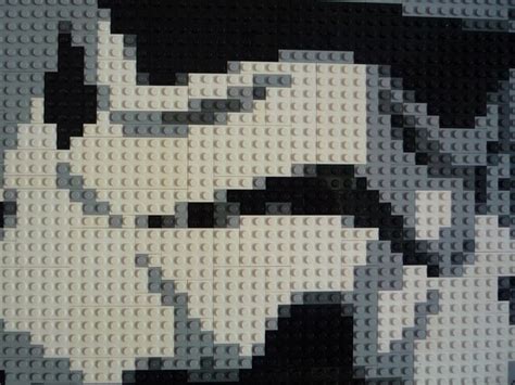 Mosaic Star Wars Storm Trooper using Lego® bricks.