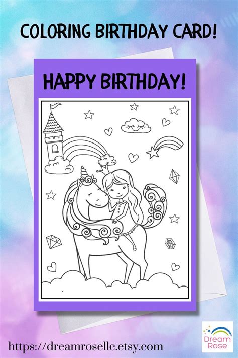 Pin on Kids Coloring Birthday Cards!