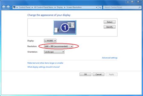 Changing The Screen Resolution In Windows 7 Information Technology