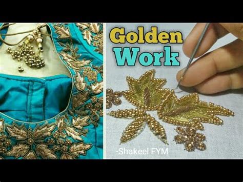 AARI EMBROIDERY GOLDEN WORK Tutorial Aari Work Hand Embroidery