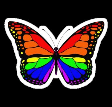 Butterfly Rainbow Style by Natalie Bollinger | Redbubble | Rainbow ...