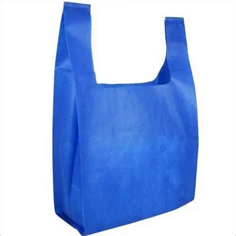 Plain Blue Non Woven U Cut Shopping Bags Capacity 5kg At Rs 185 Kg In