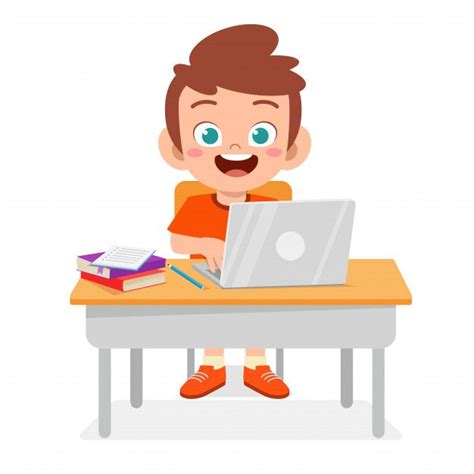 Man Using Computer Clipart For Kids