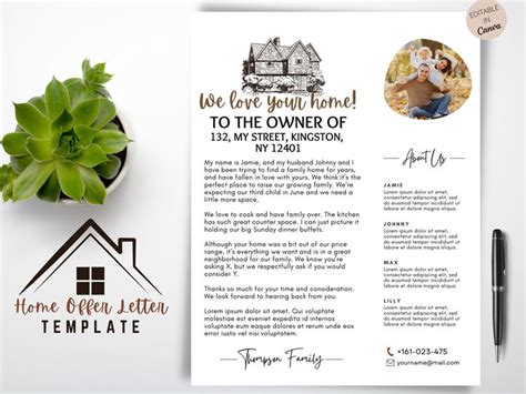 Home Offer Letter Buyer Offer Letter Letter To Home Seller Real Estate Editable Template