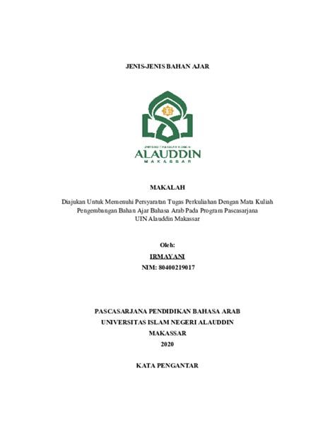 jenis jenis bahan ajar makalah