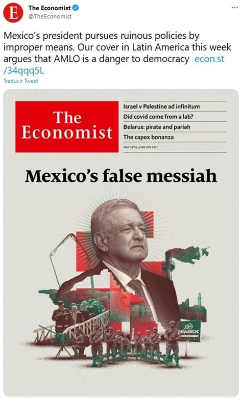 The Economist dedica su portada a AMLO y lo llama El Falso Mesías