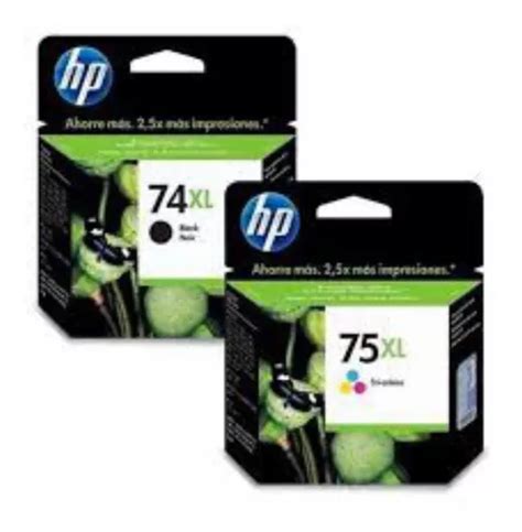 Cartucho Hp 74xl Y 75xl Negro Y Color Alto Rendimiento resma Envío gratis