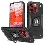 Capa Para IPhone 15 Pro Max Ring Armor Black KuantoKusta