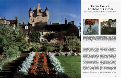 Historic Houses: the Thane Of Cawdor | Architectural Digest | NOVEMBER 1981