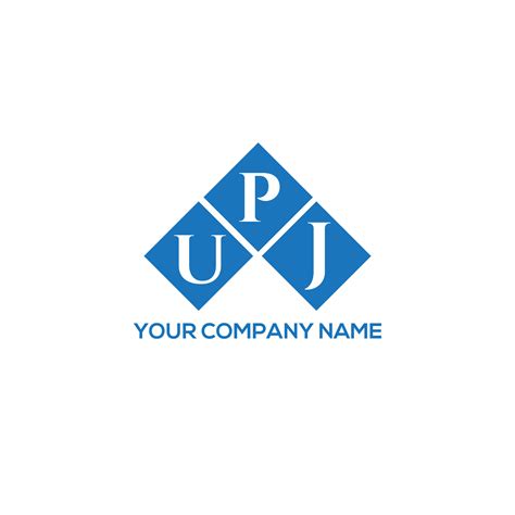 UPJ letter logo design on white background. UPJ creative initials ...