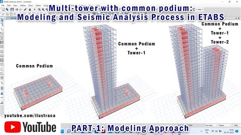 Multi Tower Modeling And Seismic Analysis Process Etabs Part 1