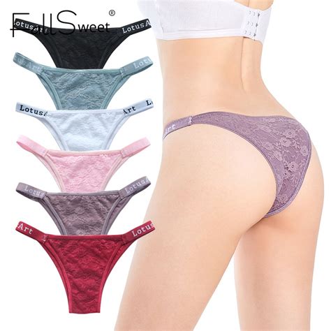 FallSweet Women S Panties Sexy Letter Thongs Breathable Lace Comfort