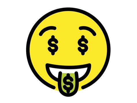 Money Mouth Face Emoji Icon PNG Vector In SVG PDF AI CDR Format