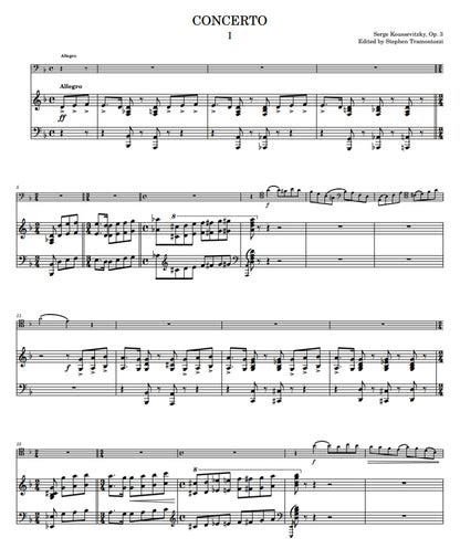 Koussevitzky: Double Bass Concerto, Op. 3 transposed to D Minor (trans ...