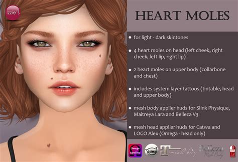 Second Life Marketplace Izzies Heart Moles