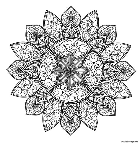 Coloriage Mandala Forme Geometrique Jecolorie