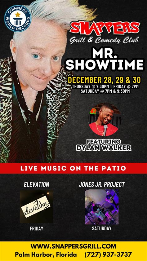 Mr Showtime Comedy Tour Tickets In Palm Harbor Fl United States