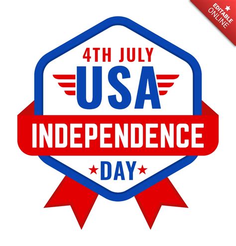 Independence Day Of America Logo Design Template Free Design Template