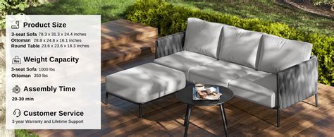 East Oak Life Chatter Patio Furniture Set Outdoor