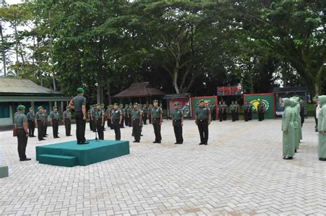 Dandim Hst Pimpin Upacara Korps Raport Kenaikan Pangkat