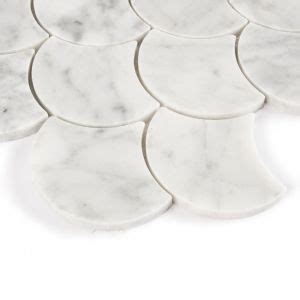 Buy Carrara White Synergy Weave Interlocking Mosaic Marble Mosaic