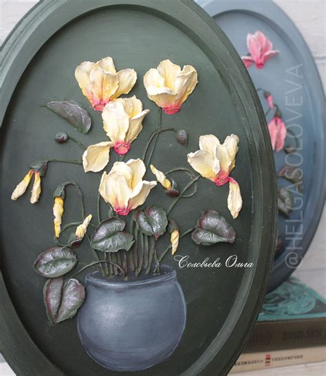 Панно "Цикламен желтый" в интернет-магазине на Ярмарке Мастеров ...